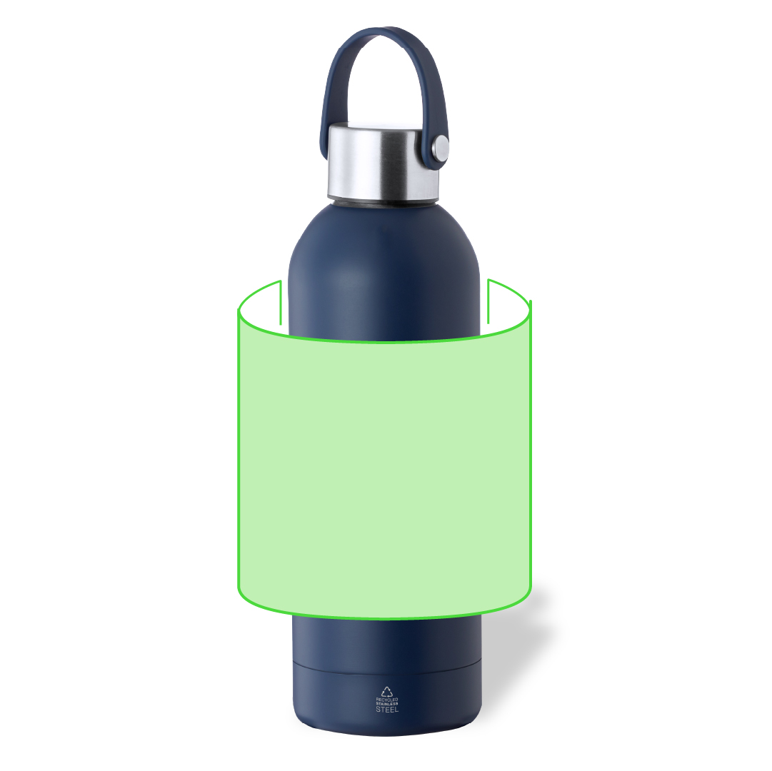 Bidón térmico minimalista de acero inoxidable reciclado 500 ml