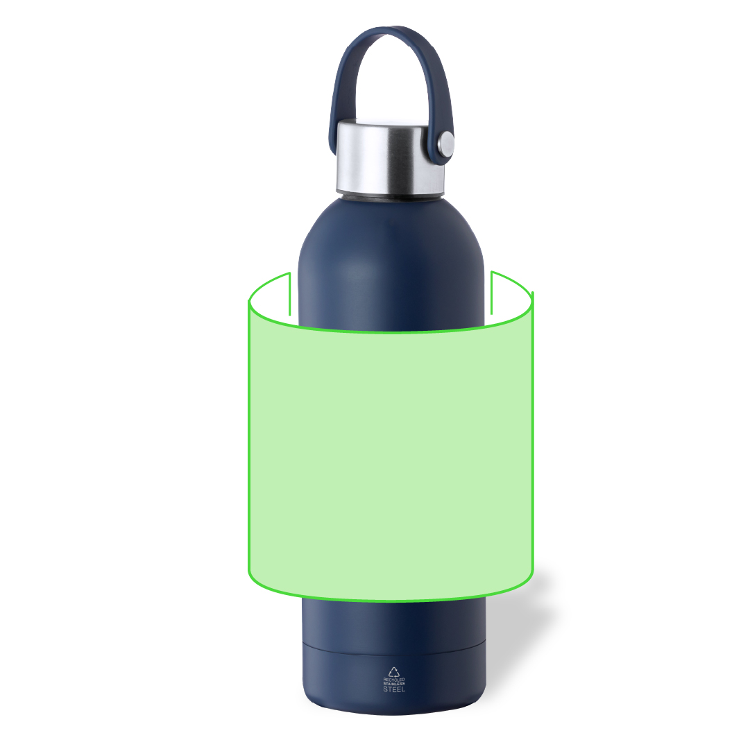 Bidón térmico minimalista de acero inoxidable reciclado 500 ml