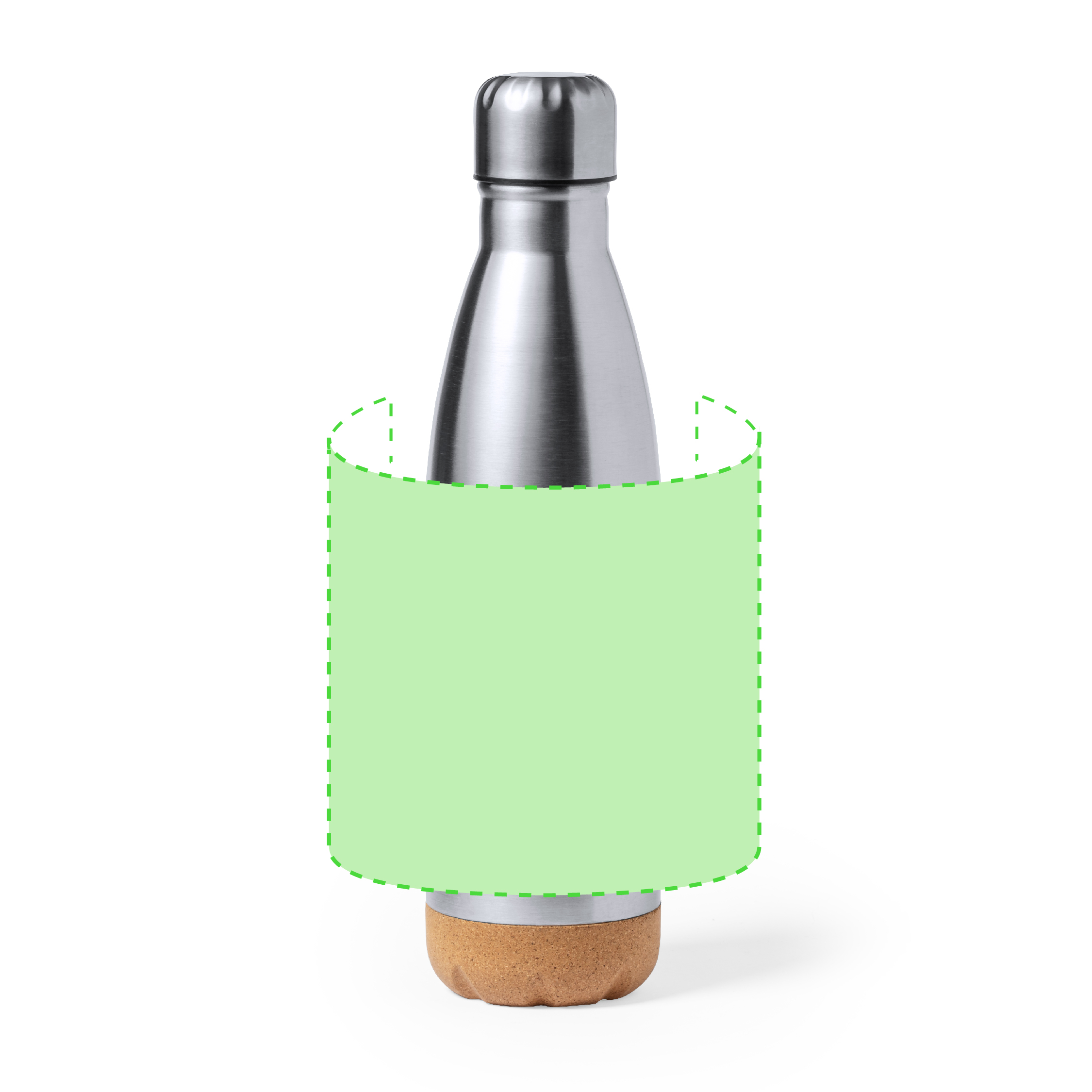 Botella híbrida eco de acero inoxidable y corcho 750 ml