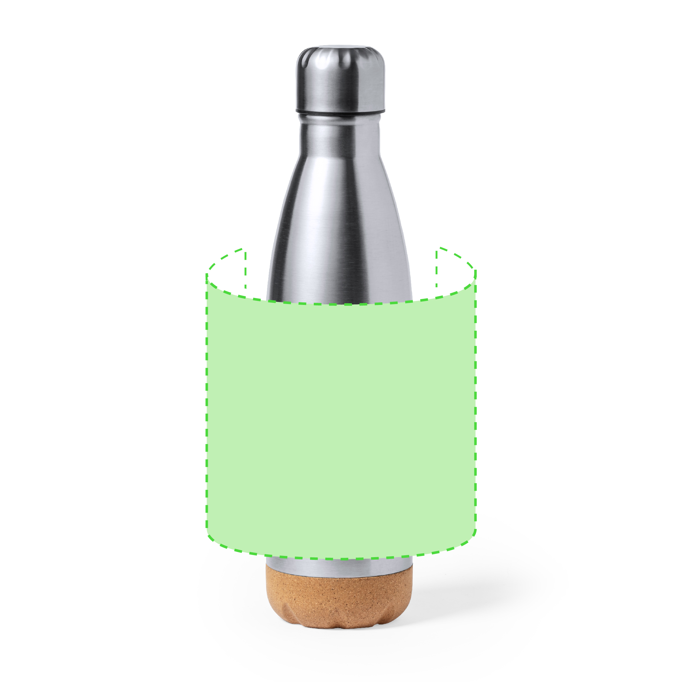 Botella híbrida eco de acero inoxidable y corcho 750 ml