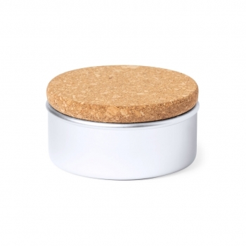 Vela aromática de aluminio con tapa de corcho aroma vainilla