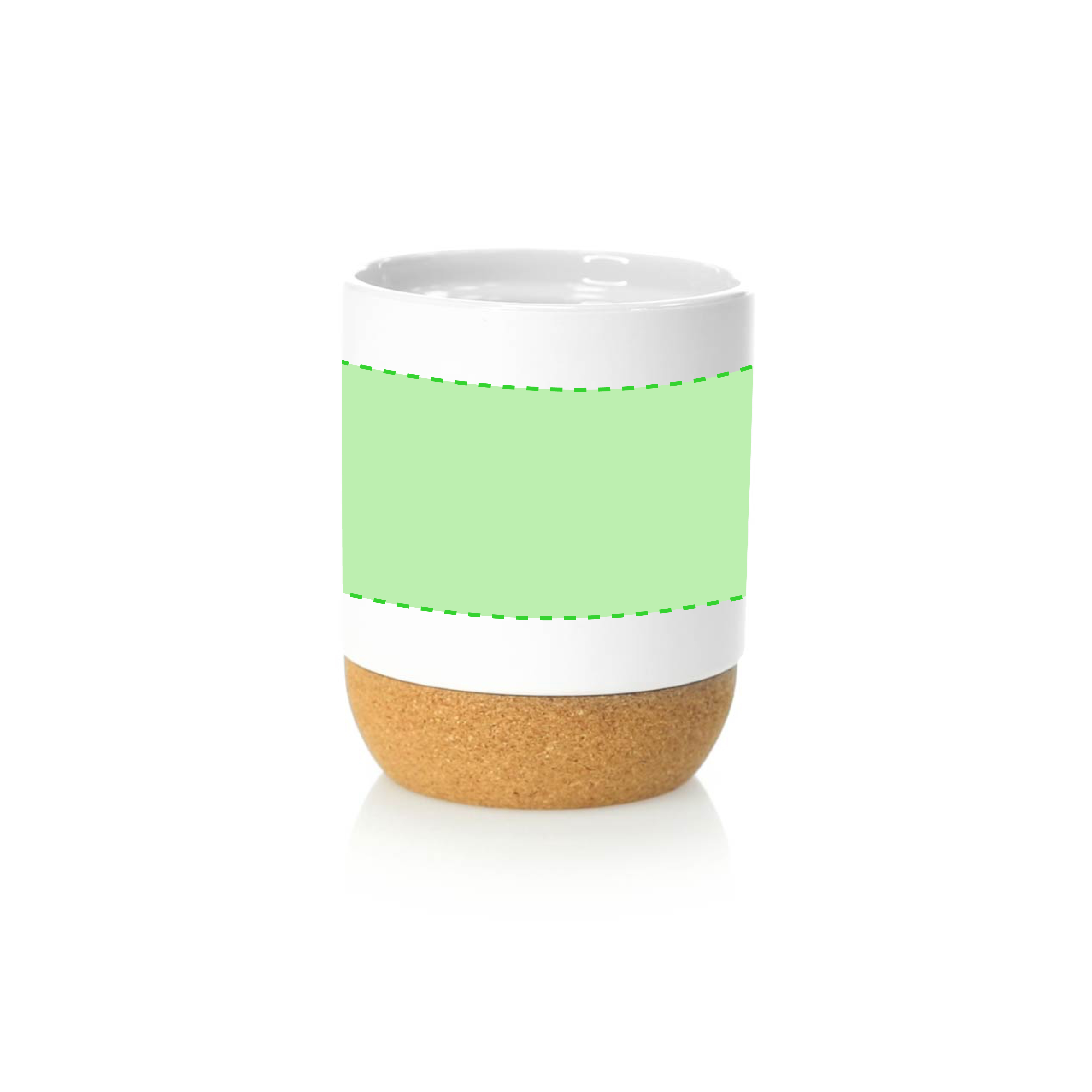 Taza de cerámica preparada para sublimación fotográfica 420 ml