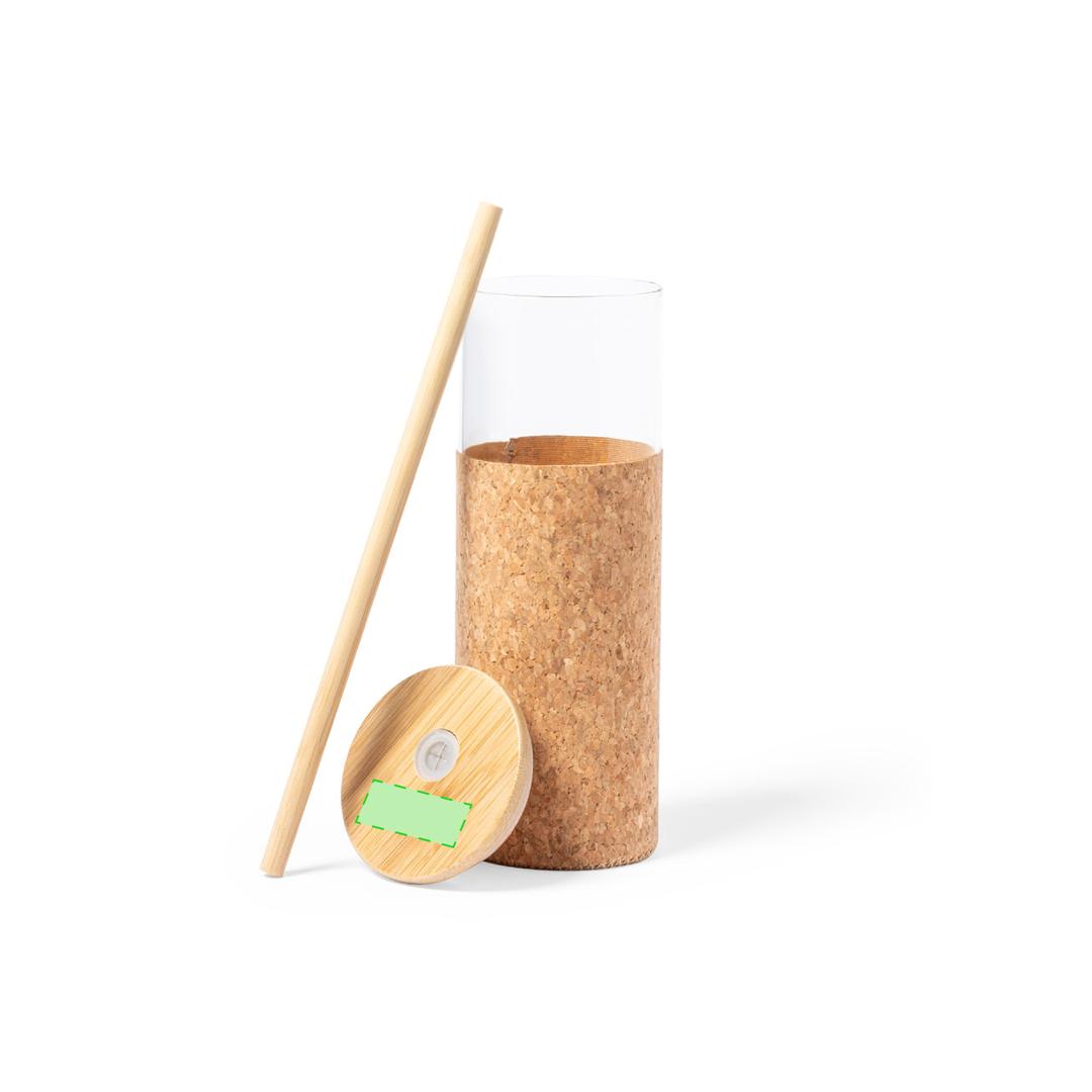 Vaso de borosilicato con funda 500 ml