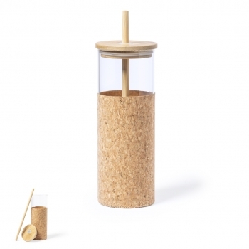 Vaso de borosilicato con funda 500 ml