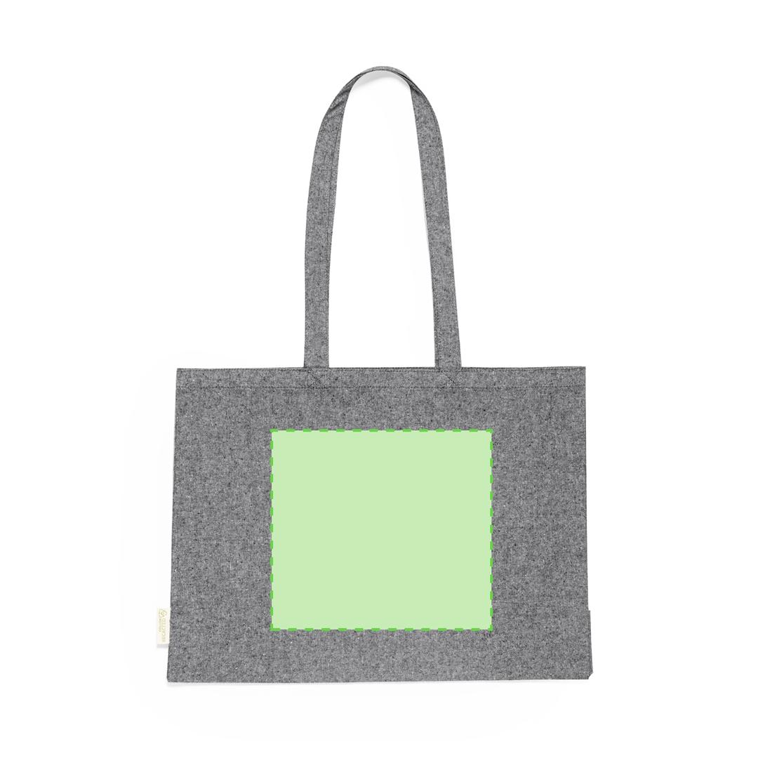 Bolsa nature de algodón reciclado 140 g/m² fuelle 50×38 cm