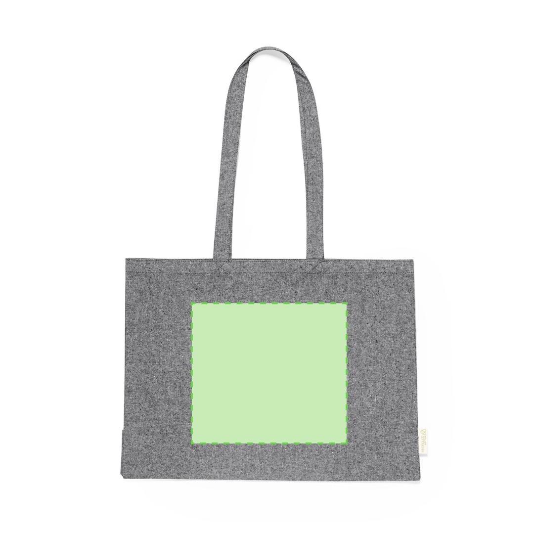 Bolsa nature de algodón reciclado 140 g/m² fuelle 50×38 cm