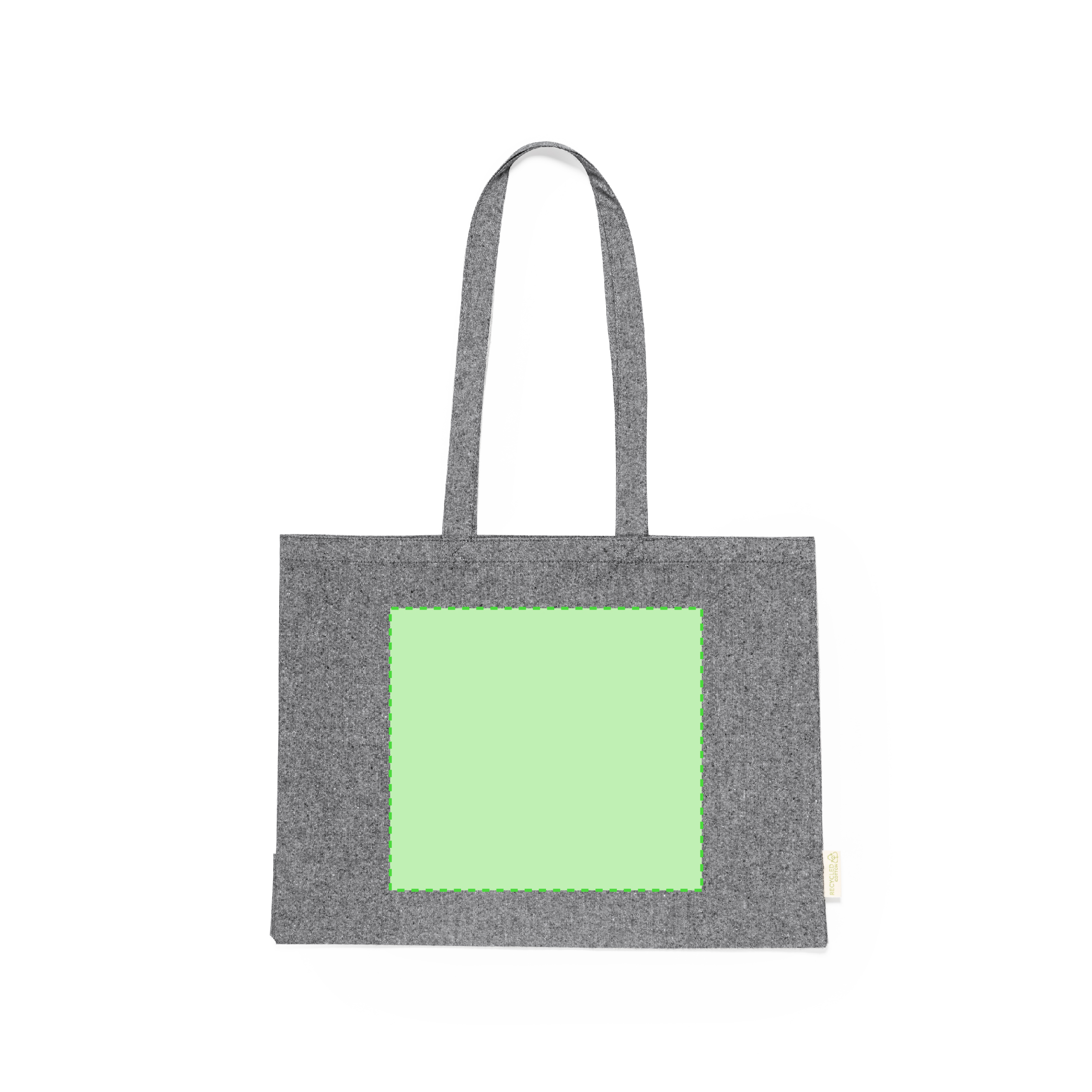 Bolsa de algodón reciclado 240 g/m² alto gramaje fuelle 45×35