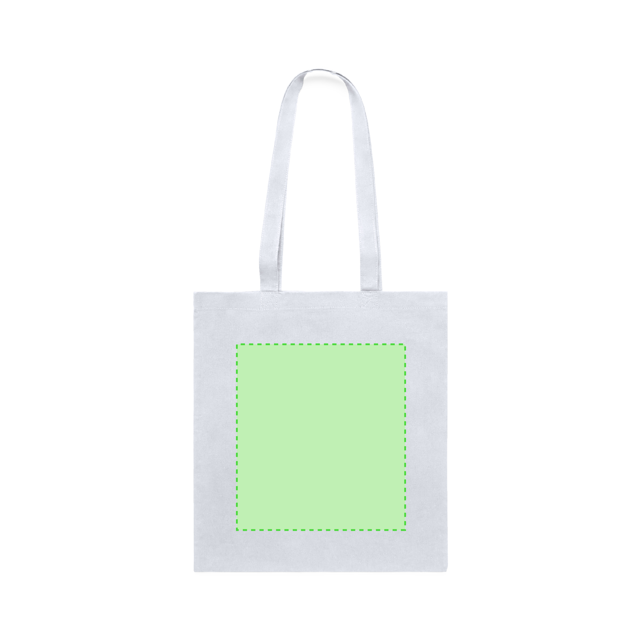 Bolsa de algodón 180 g/m² multicolor asas largas 2,5 cm