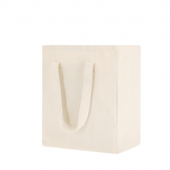 Bolsa de algodón premium 310 g/m² asas largas tote robusta
