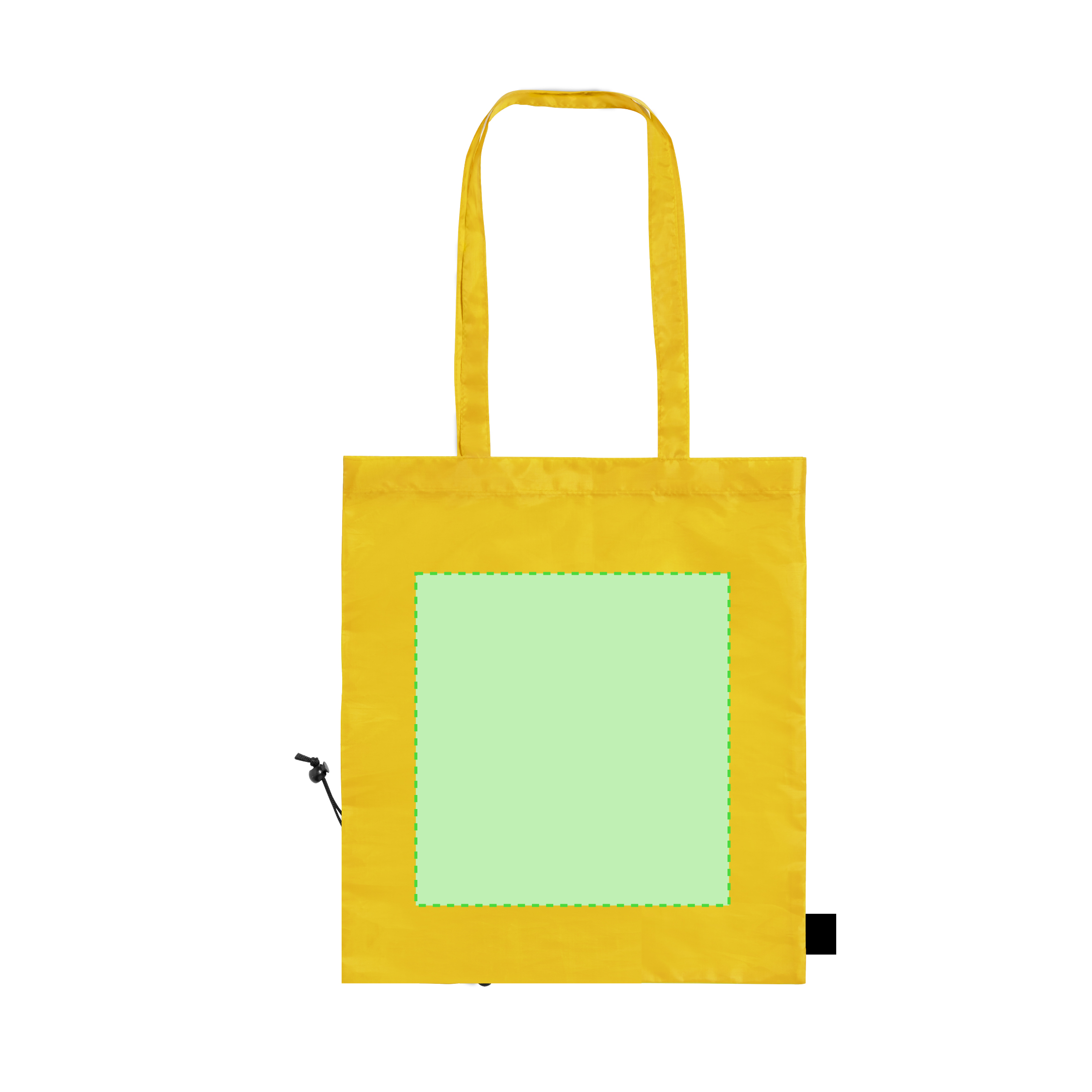 Bolsa plegable de RPET con cordón y asas largas 38×42 cm