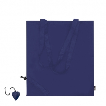 Bolsa plegable de RPET con cordón y asas largas 38×42 cm
