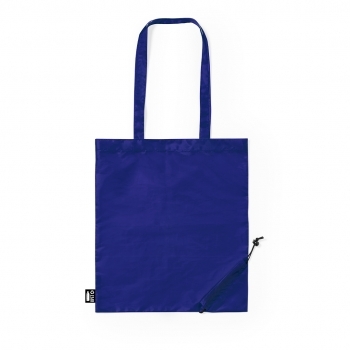 Bolsa plegable de RPET con cordón y asas largas 38×42 cm