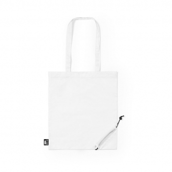 Bolsa plegable de RPET con cordón y asas largas 38×42 cm