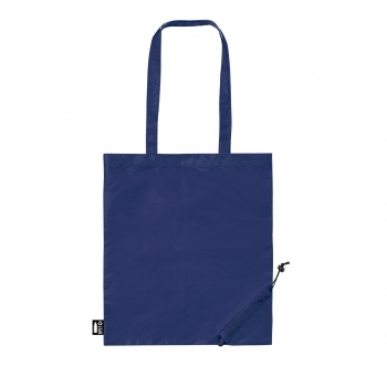 Bolsa plegable de RPET con cordón y asas largas 38×42 cm