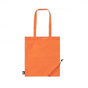 Bolsa plegable de RPET con cordón y asas largas 38×42 cm