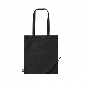 Bolsa plegable de RPET con cordón y asas largas 38×42 cm