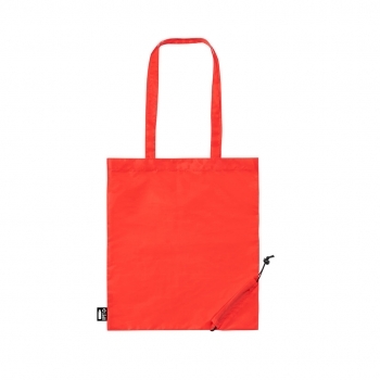 Bolsa plegable de RPET con cordón y asas largas 38×42 cm