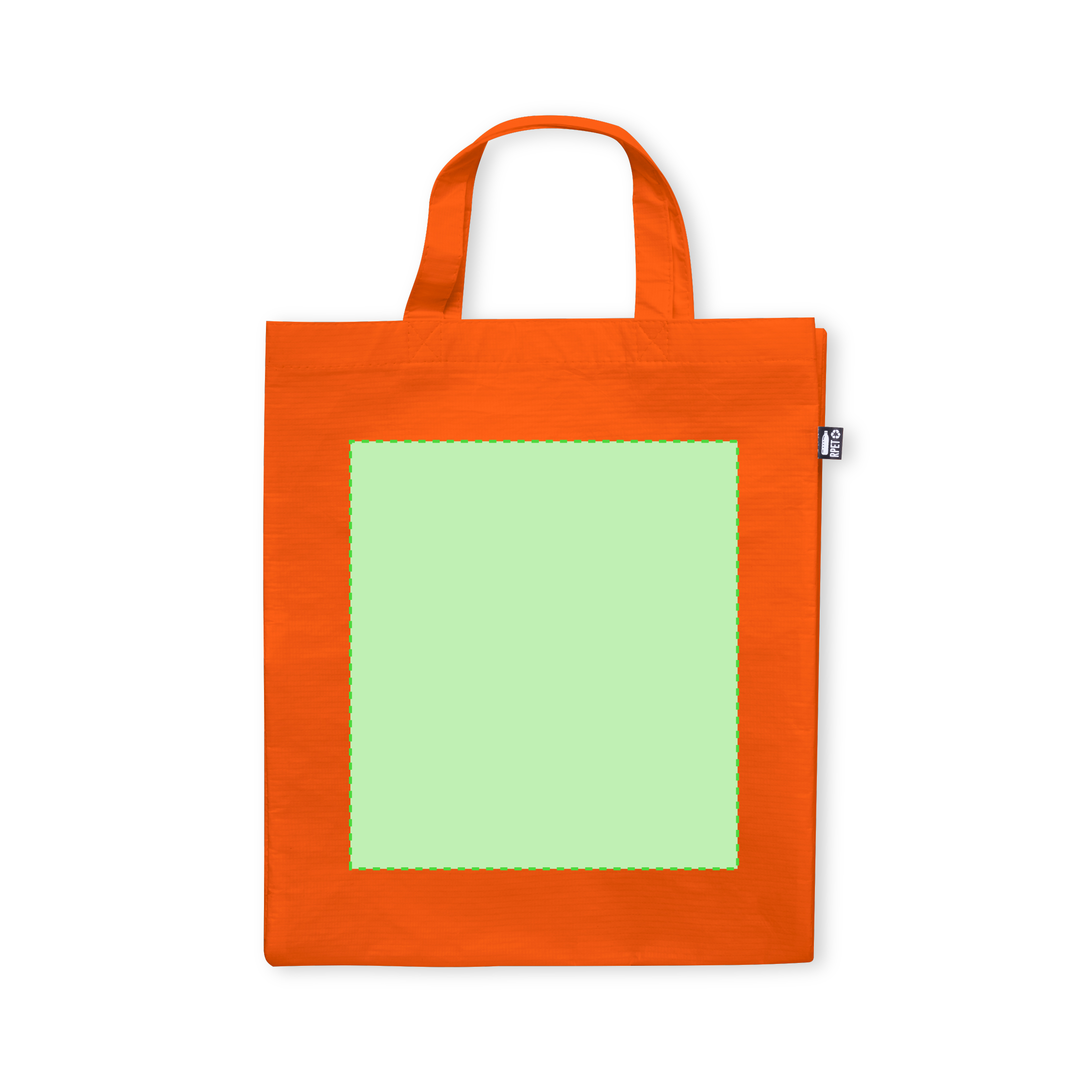 Bolsa de RPET con asas cortas 35×40 cm formato de mano