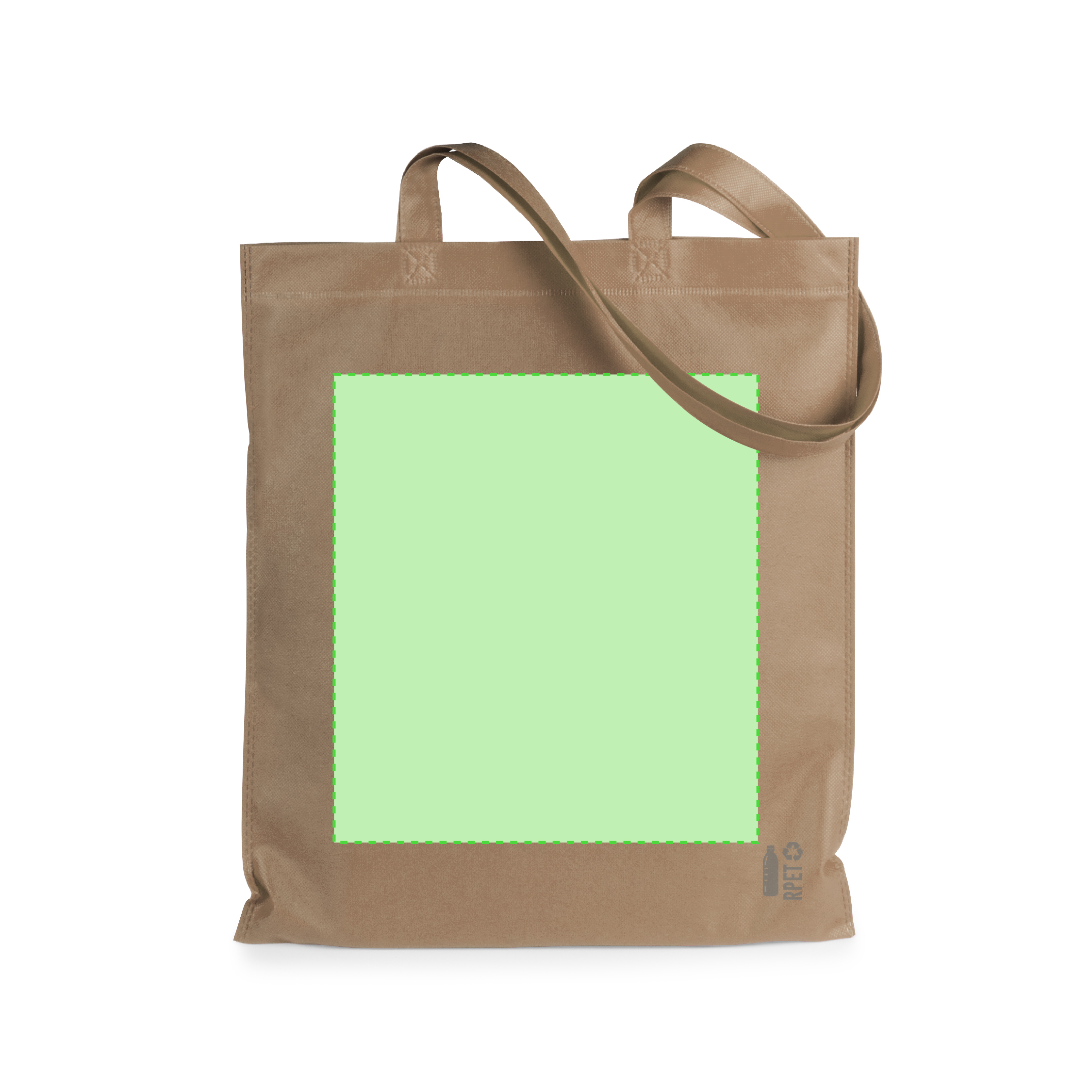 Bolsa de RPET asas largas 36×40 cm impresión a gran área