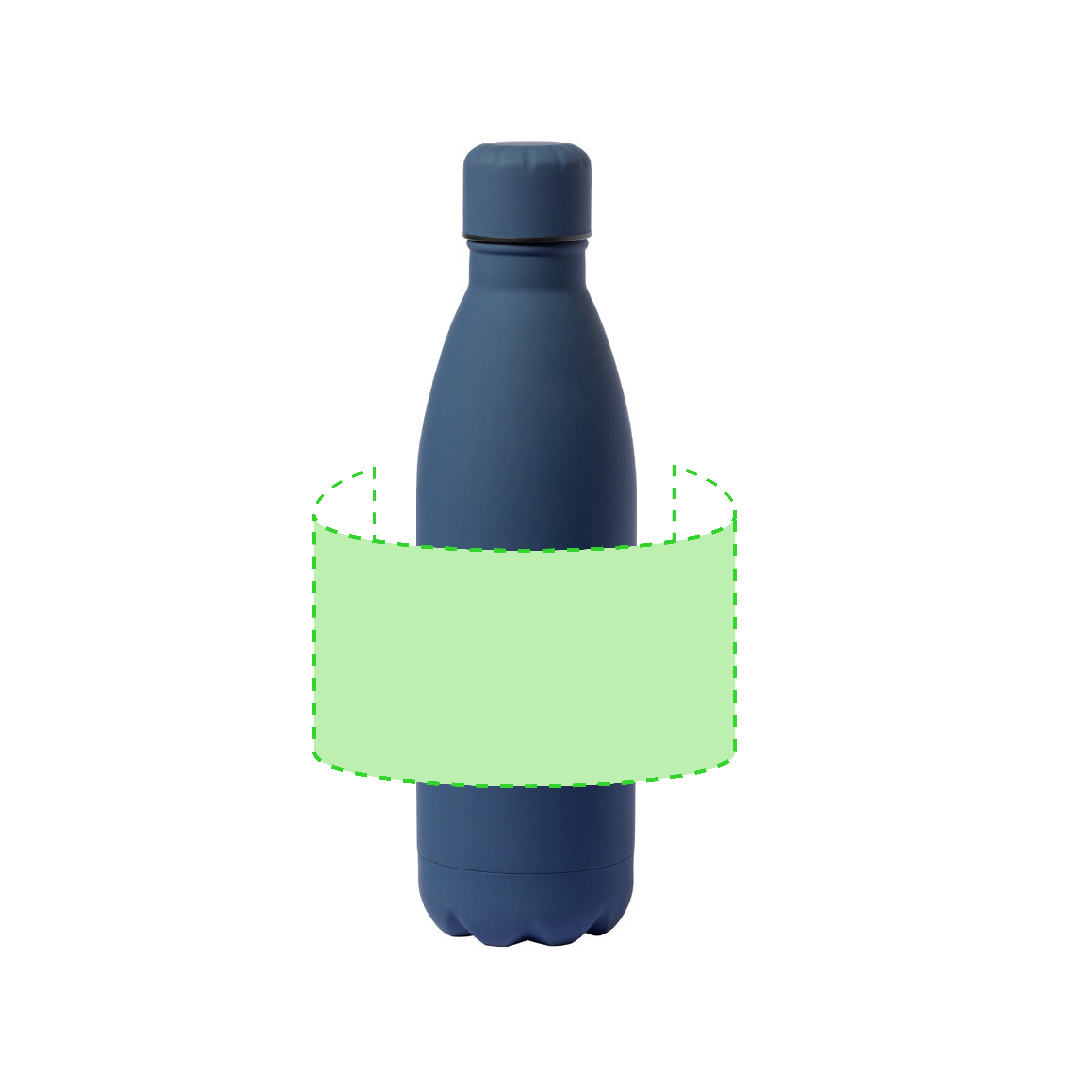 Bidón de alta capacidad en acero inoxidable tacto caucho 790 ml