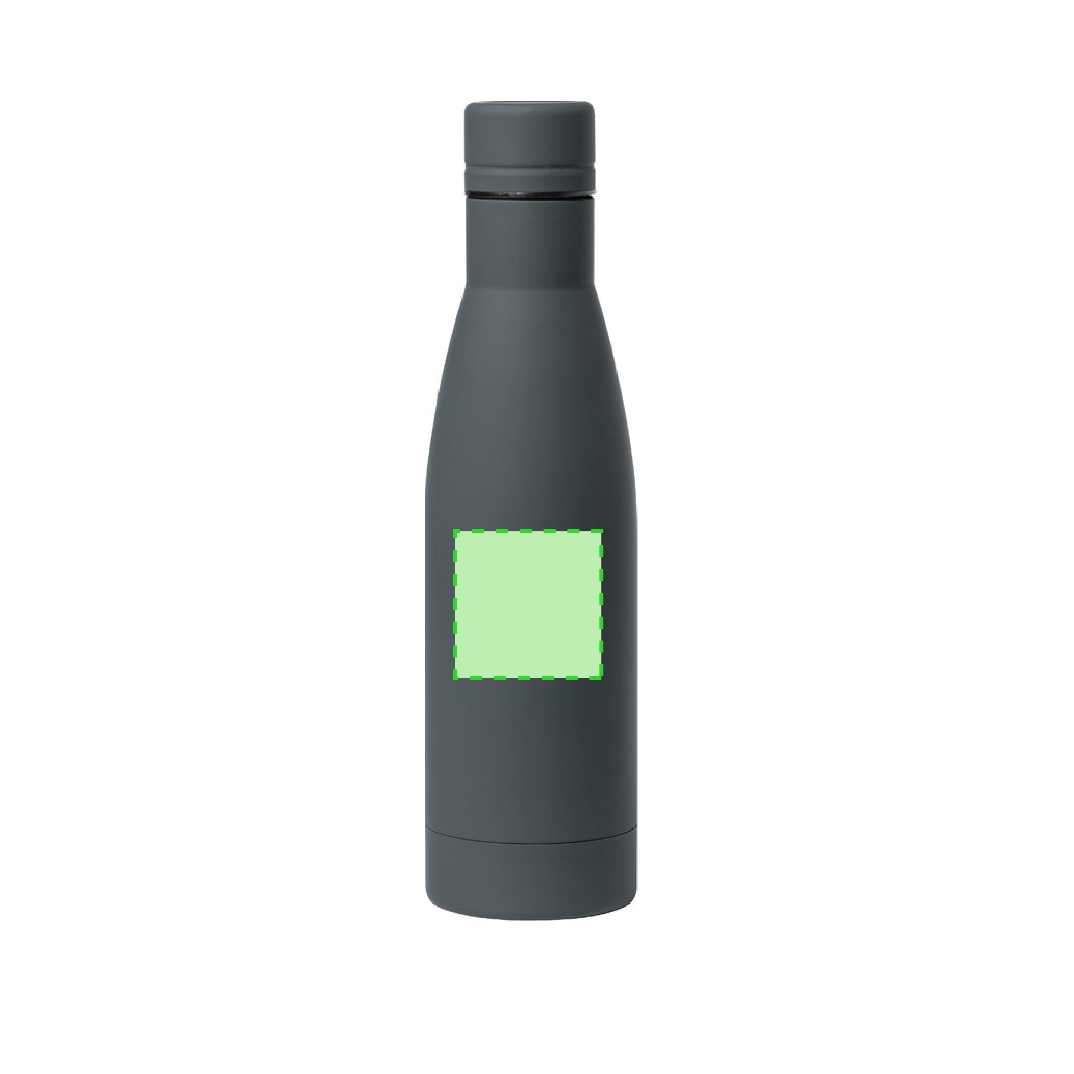 Bidón deportivo ergonómico acero inoxidable tacto caucho 750 ml