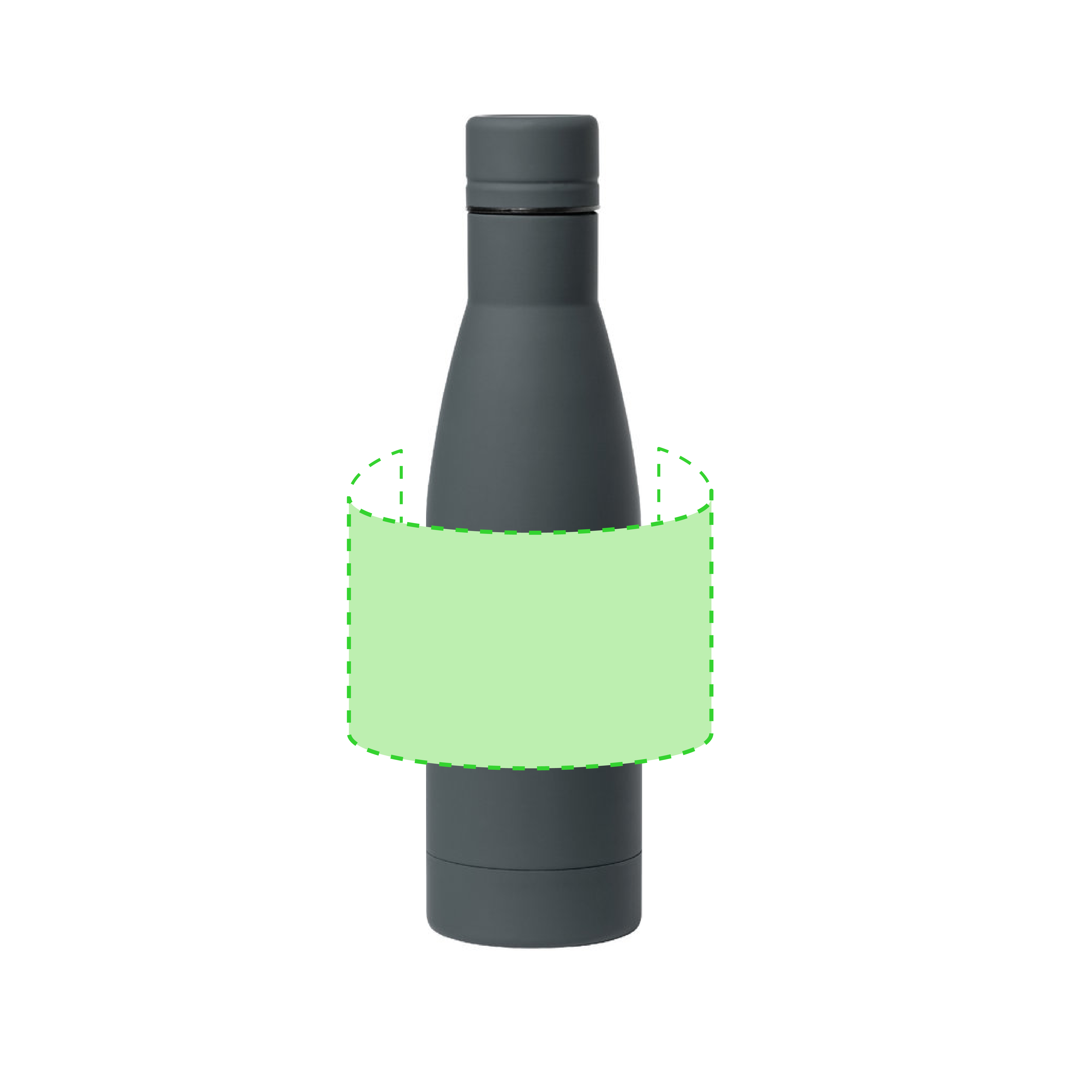 Bidón deportivo ergonómico acero inoxidable tacto caucho 750 ml