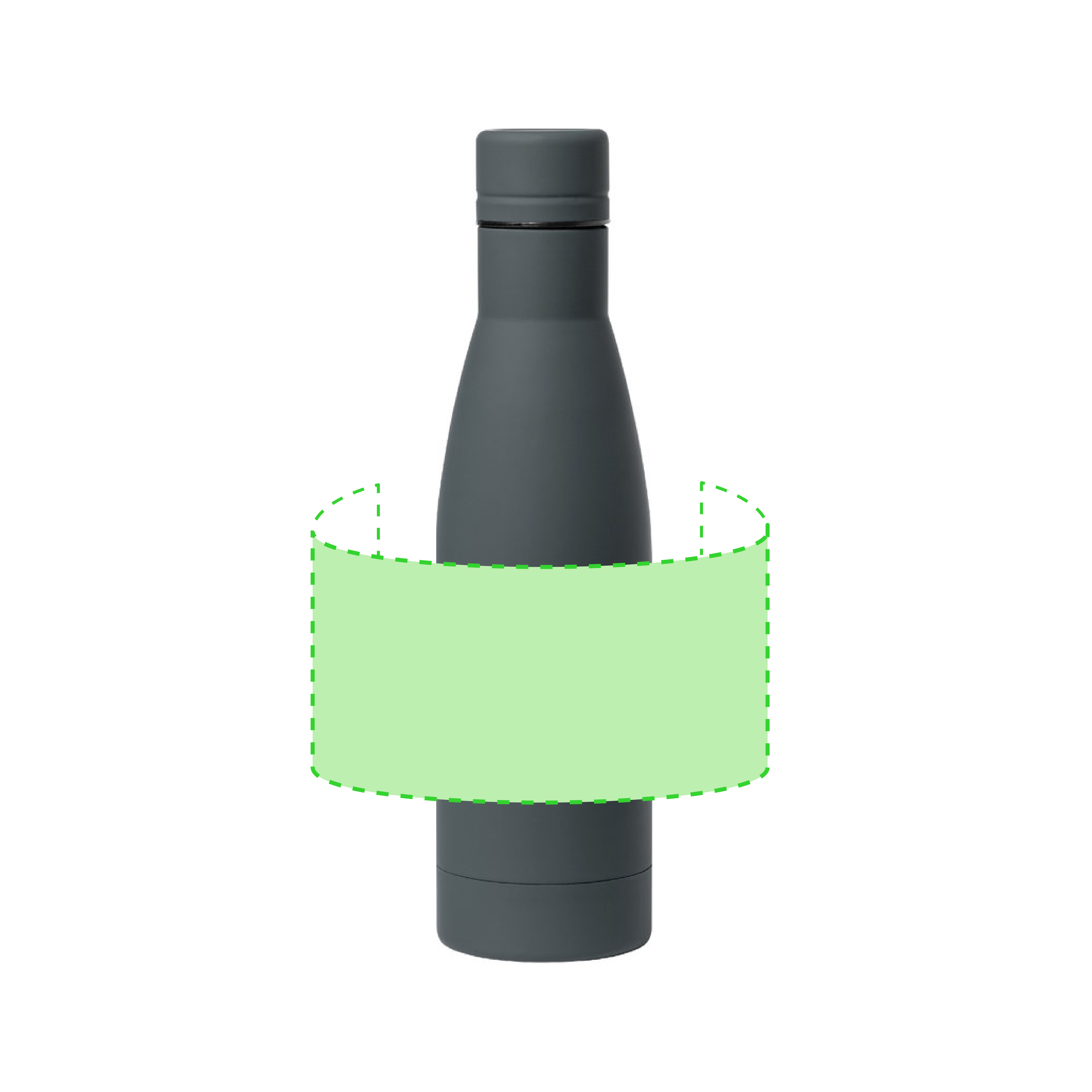 Bidón deportivo ergonómico acero inoxidable tacto caucho 750 ml