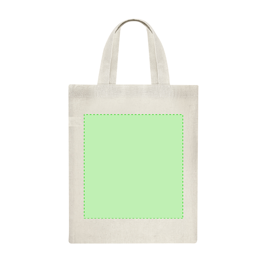 Bolsa pequeña de algodón 120 g/m² asas cortas 30 cm