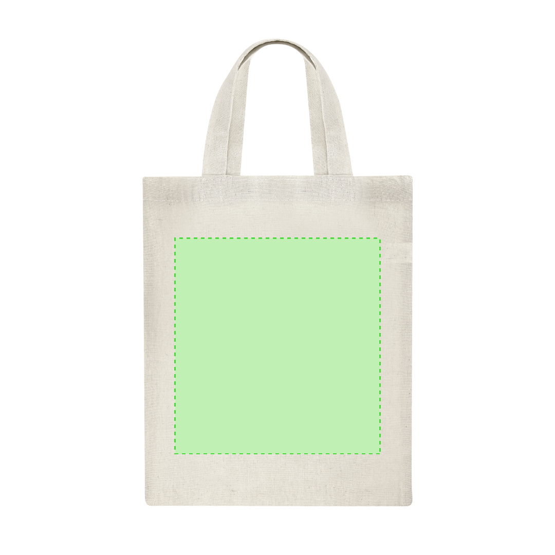Bolsa pequeña de algodón 120 g/m² asas cortas 30 cm