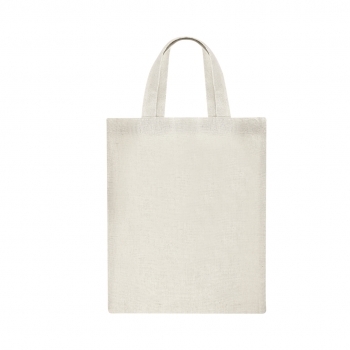 Bolsa pequeña de algodón 120 g/m² asas cortas 30 cm