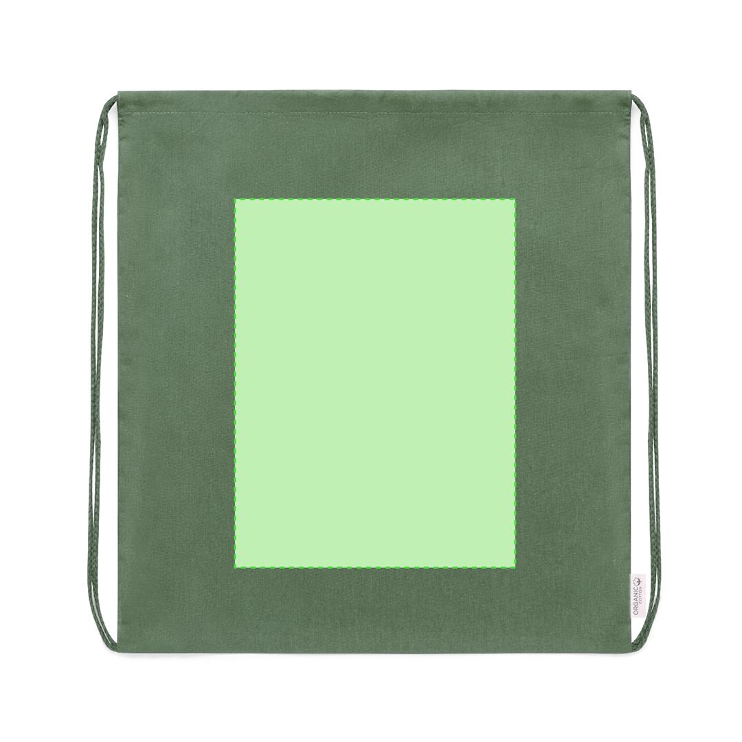 Mochila de cuerdas de algodón orgánico 100% 120 g/m² con cordones de algodón y gama de colores