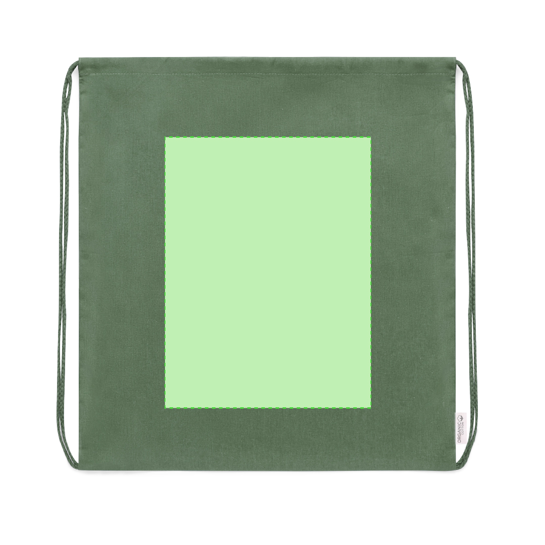 Mochila de cuerdas de algodón orgánico 100% 120 g/m² con cordones de algodón y gama de colores