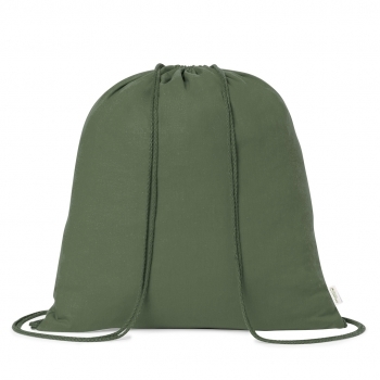 Mochila de cuerdas de algodón orgánico 100% 120 g/m² con cordones de algodón y gama de colores