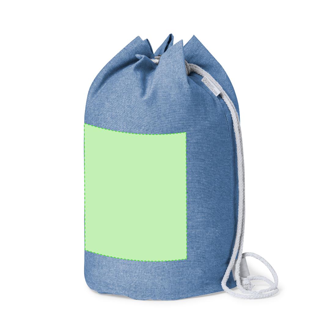 Petate de algodón 100% reciclado GRS con cordón de algodón y argollas metálicas