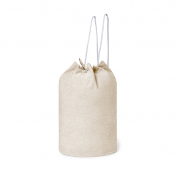 Petate de algodón 100% reciclado GRS con cordón de algodón y argollas metálicas