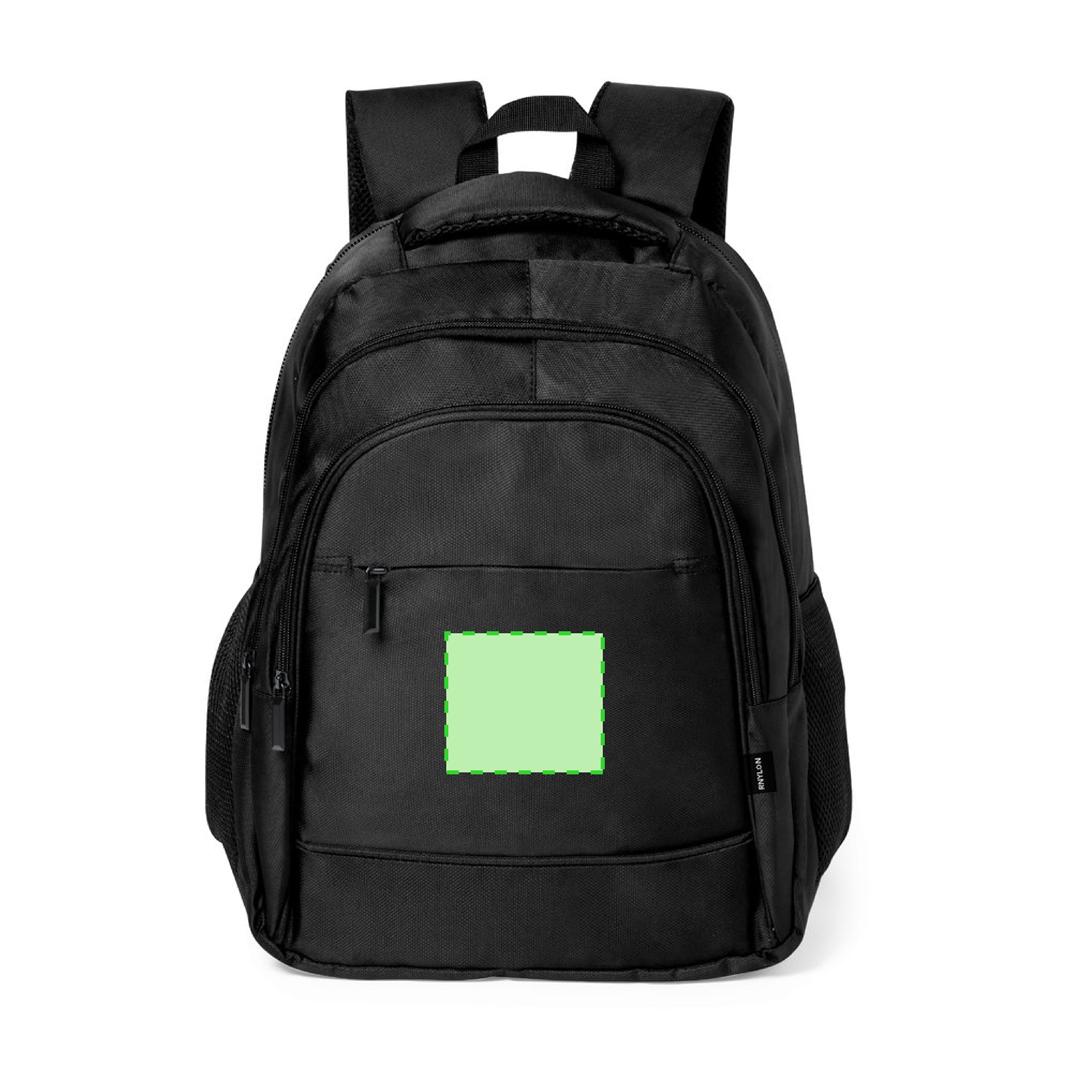Mochila premium de nylon reciclado 420D con 5 bolsillos y portátil 15