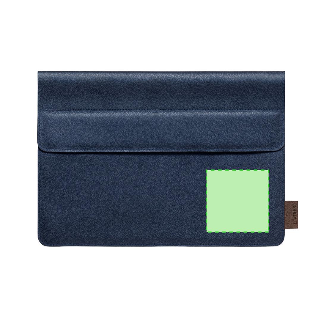 Funda acolchada para portátil de cuero vegano reciclado