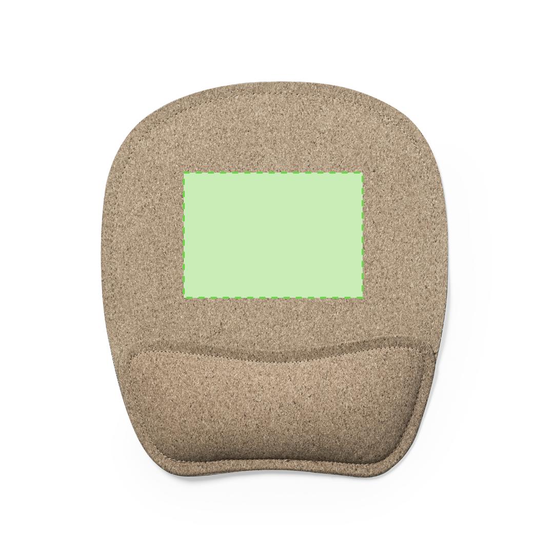 Alfombrilla ergonómica de corcho natural con reposamanos acolchado