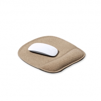 Alfombrilla ergonómica de corcho natural con reposamanos acolchado