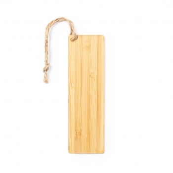 Marcapáginas de bambú natural con acabado liso
