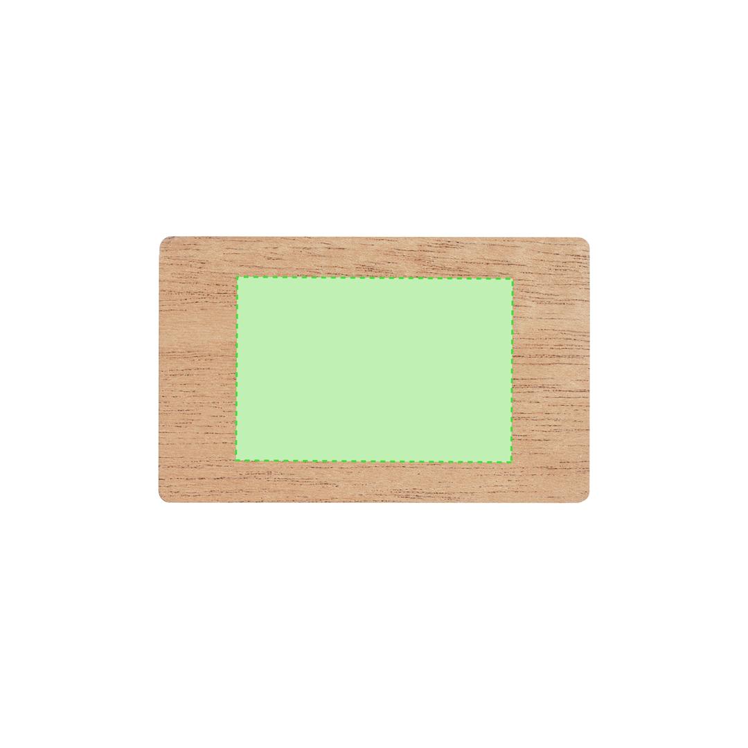 Set de 10 tarjetas de madera natural veteada para marcaje en láser — en caja de cartón kraft individual
