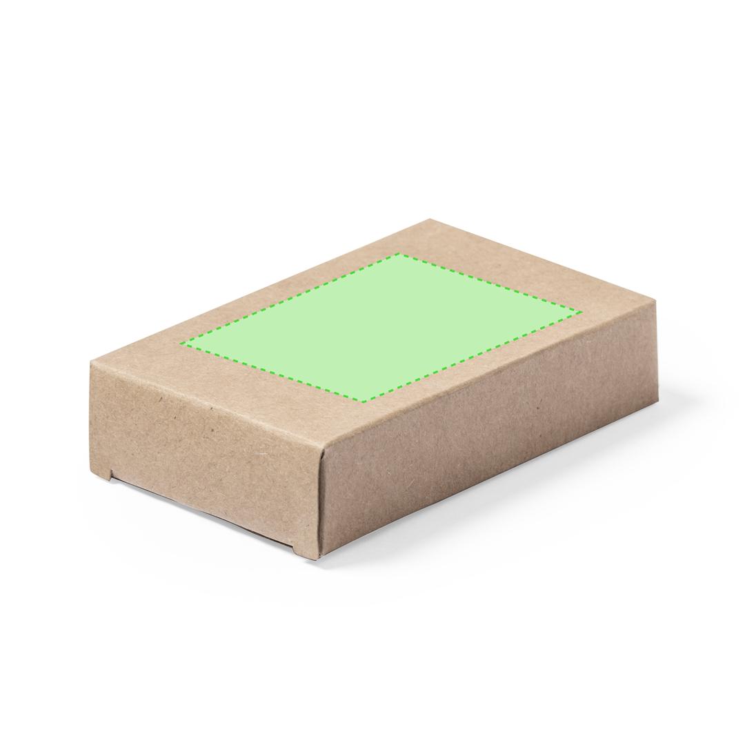 Set de 10 tarjetas de madera natural veteada para marcaje en láser — en caja de cartón kraft individual