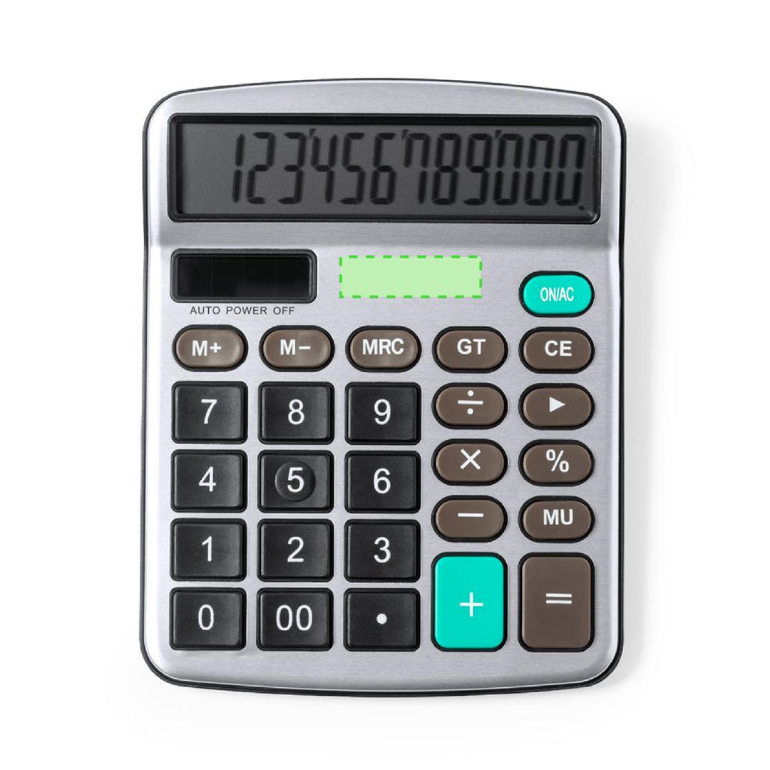 Calculadora solar de aluminio de 12 dígitos con doble alimentación