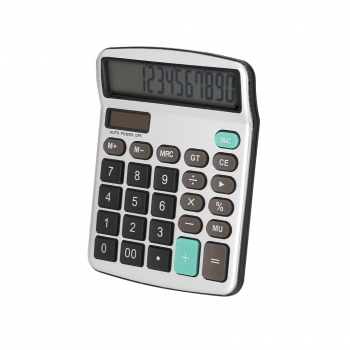 Calculadora solar de aluminio de 12 dígitos con doble alimentación