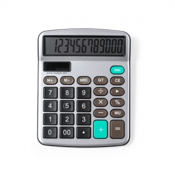 Calculadora solar de aluminio de 12 dígitos con doble alimentación