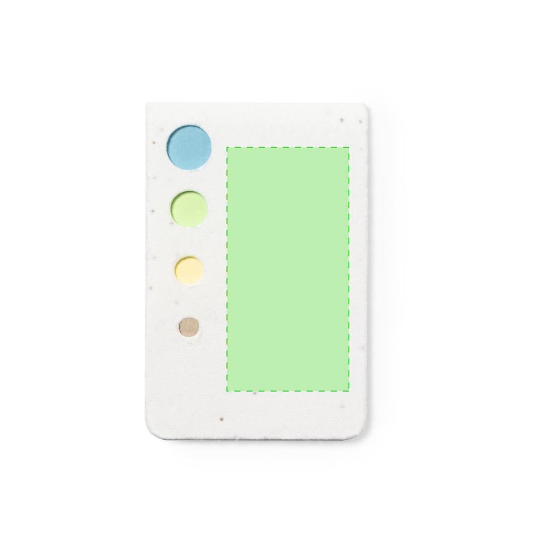 Minidispensador plantable de papel semilla con notas adhesivas