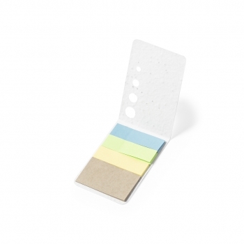 Minidispensador plantable de papel semilla con notas adhesivas