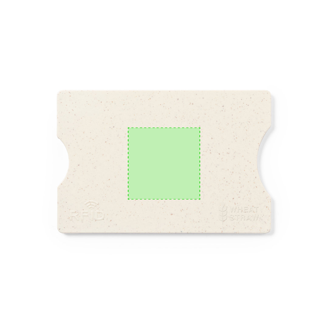 Tarjetero de caña de trigo con protección RFID línea nature