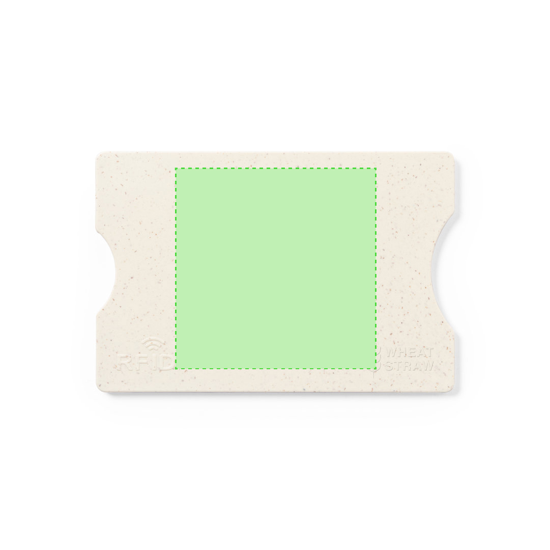 Tarjetero de caña de trigo con protección RFID línea nature