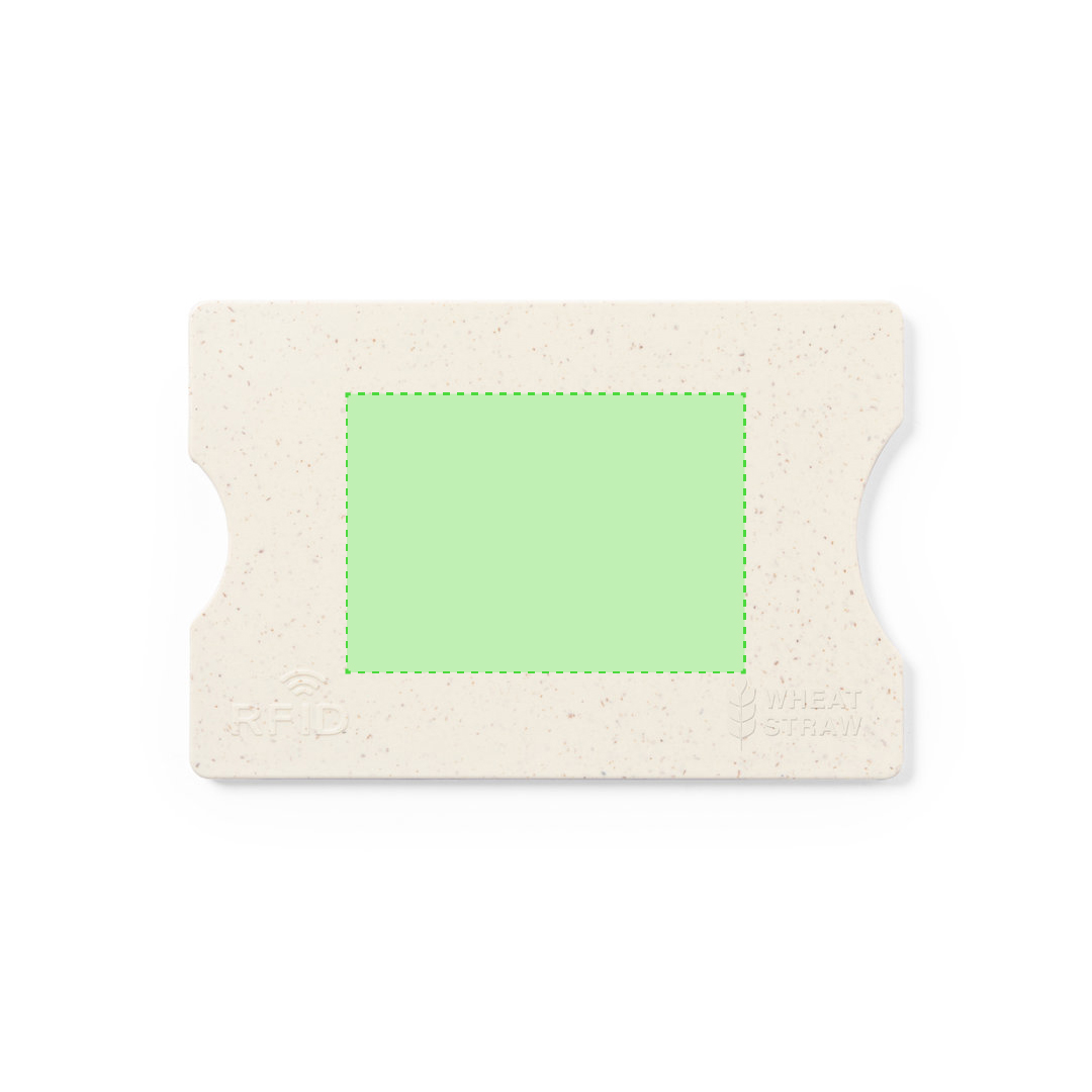 Tarjetero de caña de trigo con protección RFID línea nature